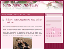 Tablet Screenshot of myindependentlife.net